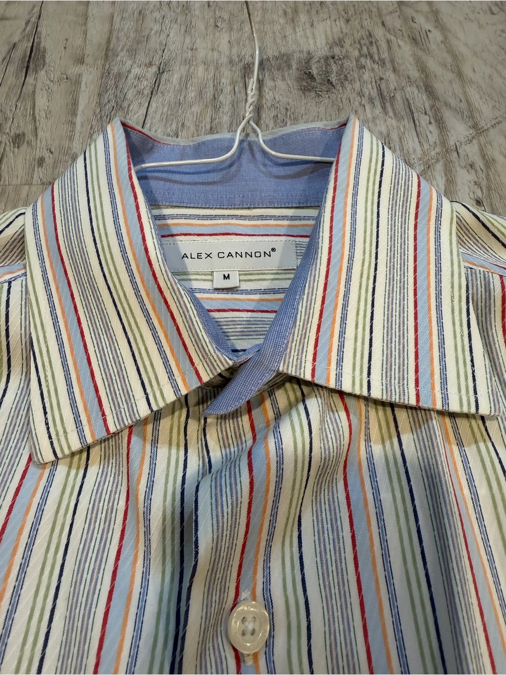 Men's Multi-Stripe Dress Shirt - Light Blue/Pink/Gray